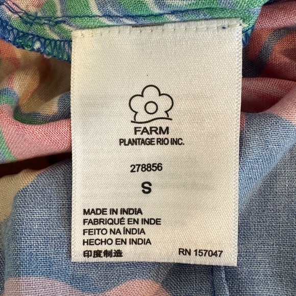 FARM Rio for Anthropologie One Shoulder Maxi Dress Floral Tropical Size Small - Picture 13 of 13